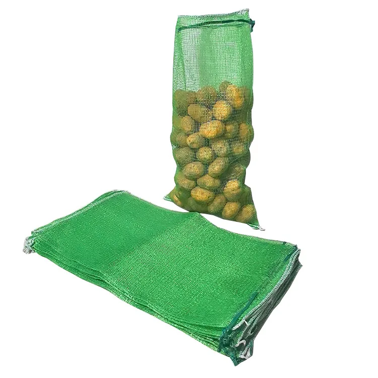 50*80cm leno Mesh Bag Onion Potato Sacks For Vegetables PE Leno Mesh Bag
