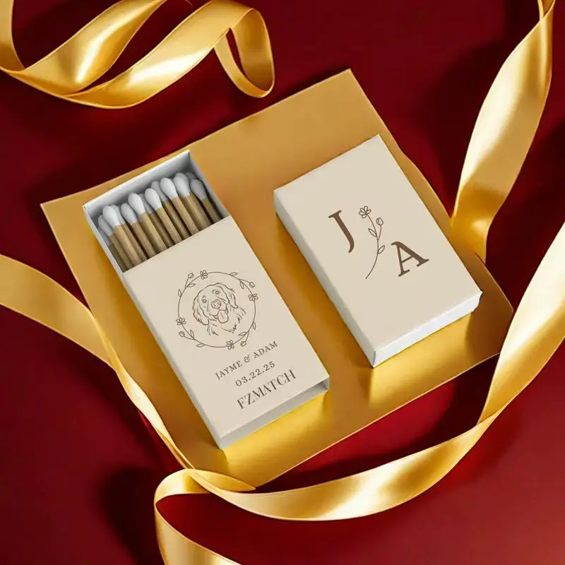 Matchboxes Custom Logos Safe Wholesale Black Wooden Matches Household Candle Matches