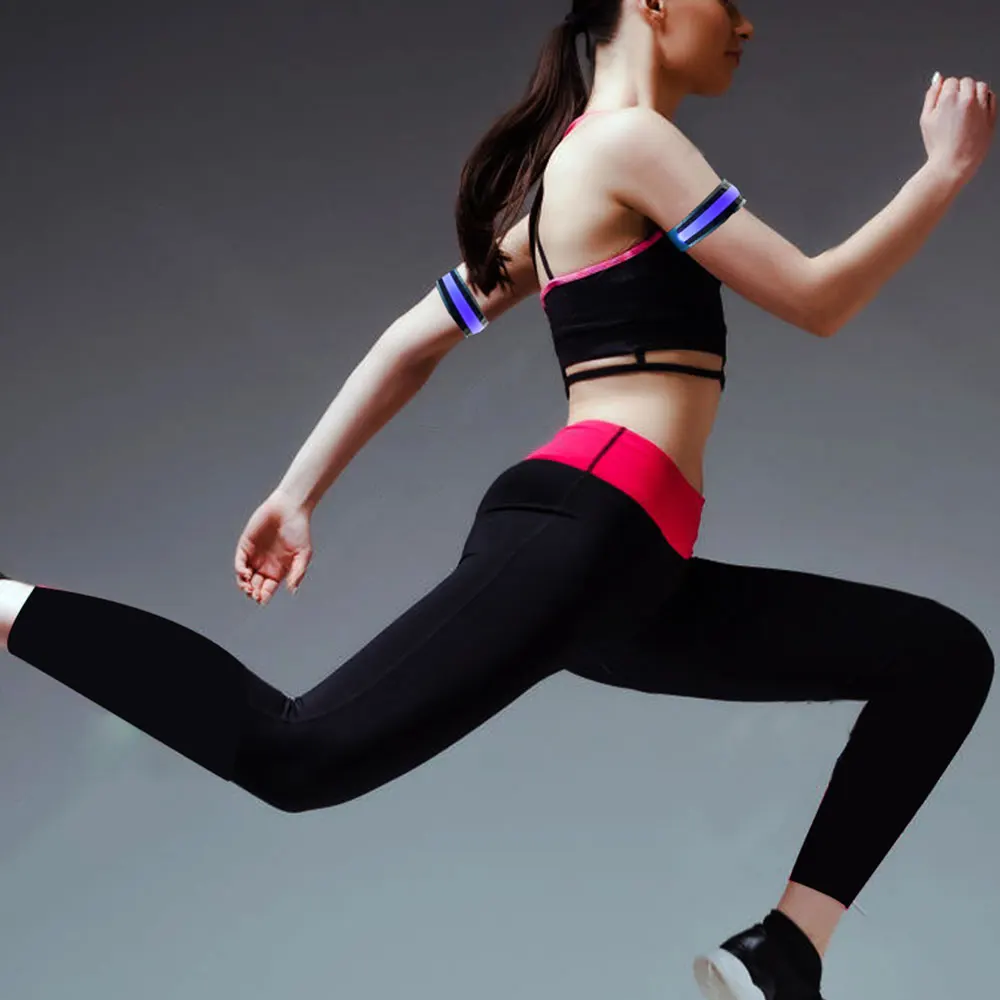 Cycling Glowing LED Bracelets scooter Party Walking Camping  Reflective LED Armband  belt  Outdoors light up arm band