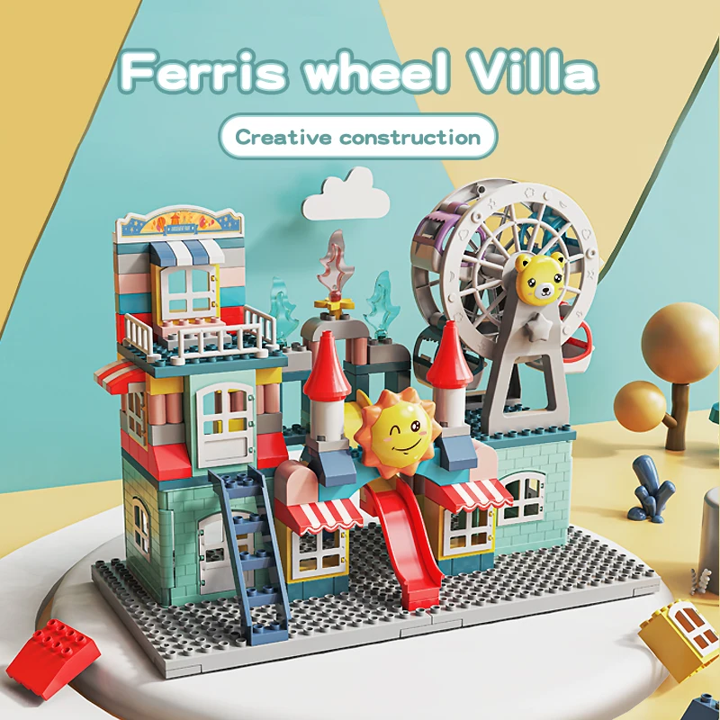 IPOP Compatible legoing 177pcs plastic big ABS Kids Building Block Set DIY Educational building block toys for kids