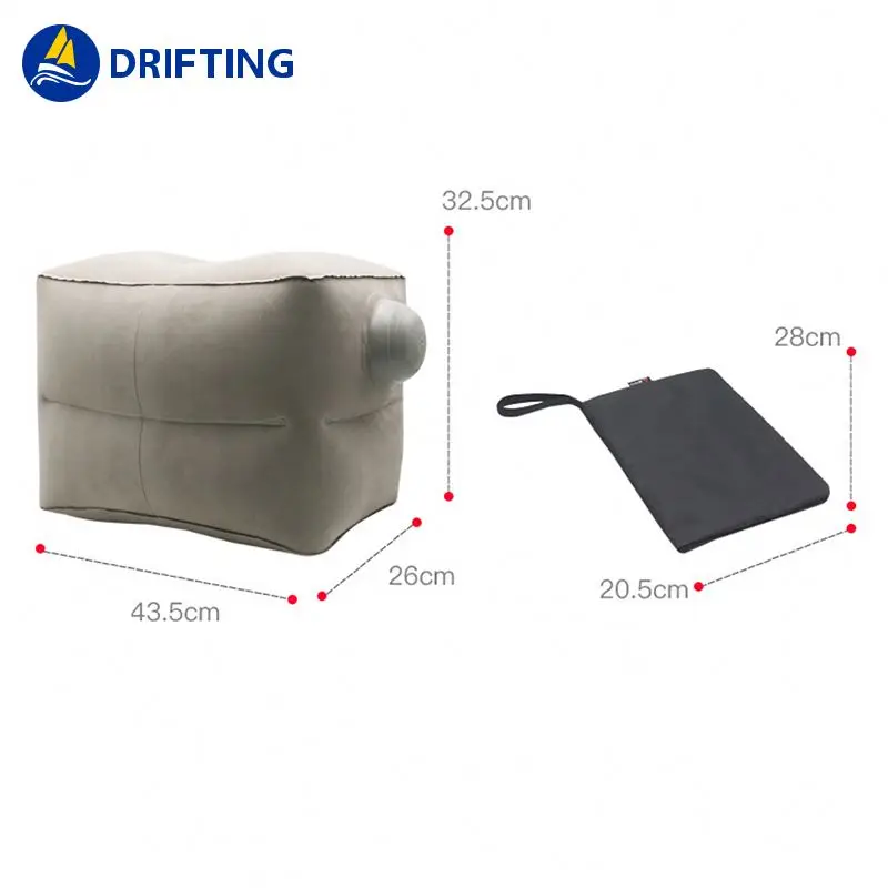 
Skin-Friendly Convenient Storage Built-In Air Pump Inflatable Foot Shaped Feet Pillow Elevate Legs 