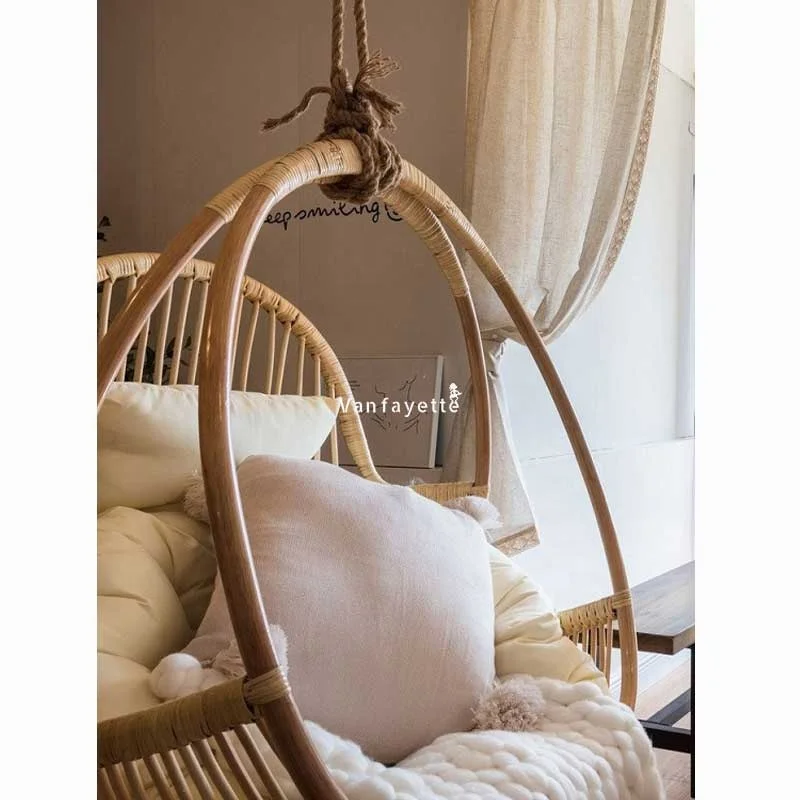 Bedroom Garden Swing Chair Cushions Wicker Hanging Chair Adult Outdoor Wicker Swing Chair