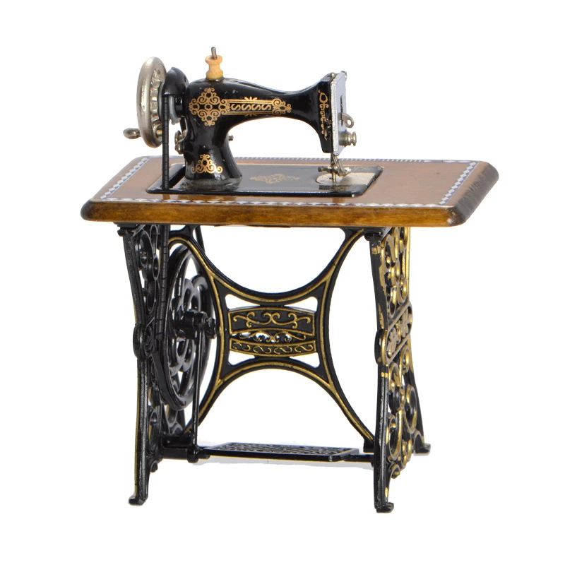 Vintage sewing machine Dollhouse miniature accessories Doll furniture