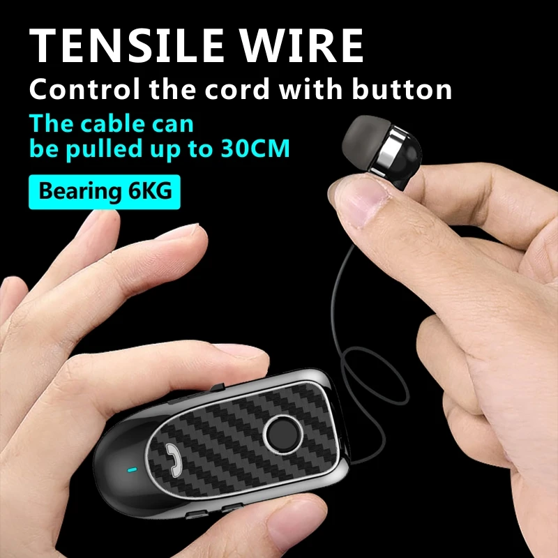 L2 Tws Wireless Headset V5.0 Call Vibration Retractable Clip Lavalier Business Headphone Mono Business Earphones