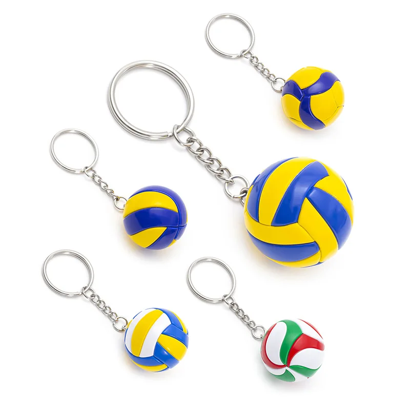 Promotional Souvenir Gift New Design Sports Key Chains  Plastic Keyring Volleyball keychains
