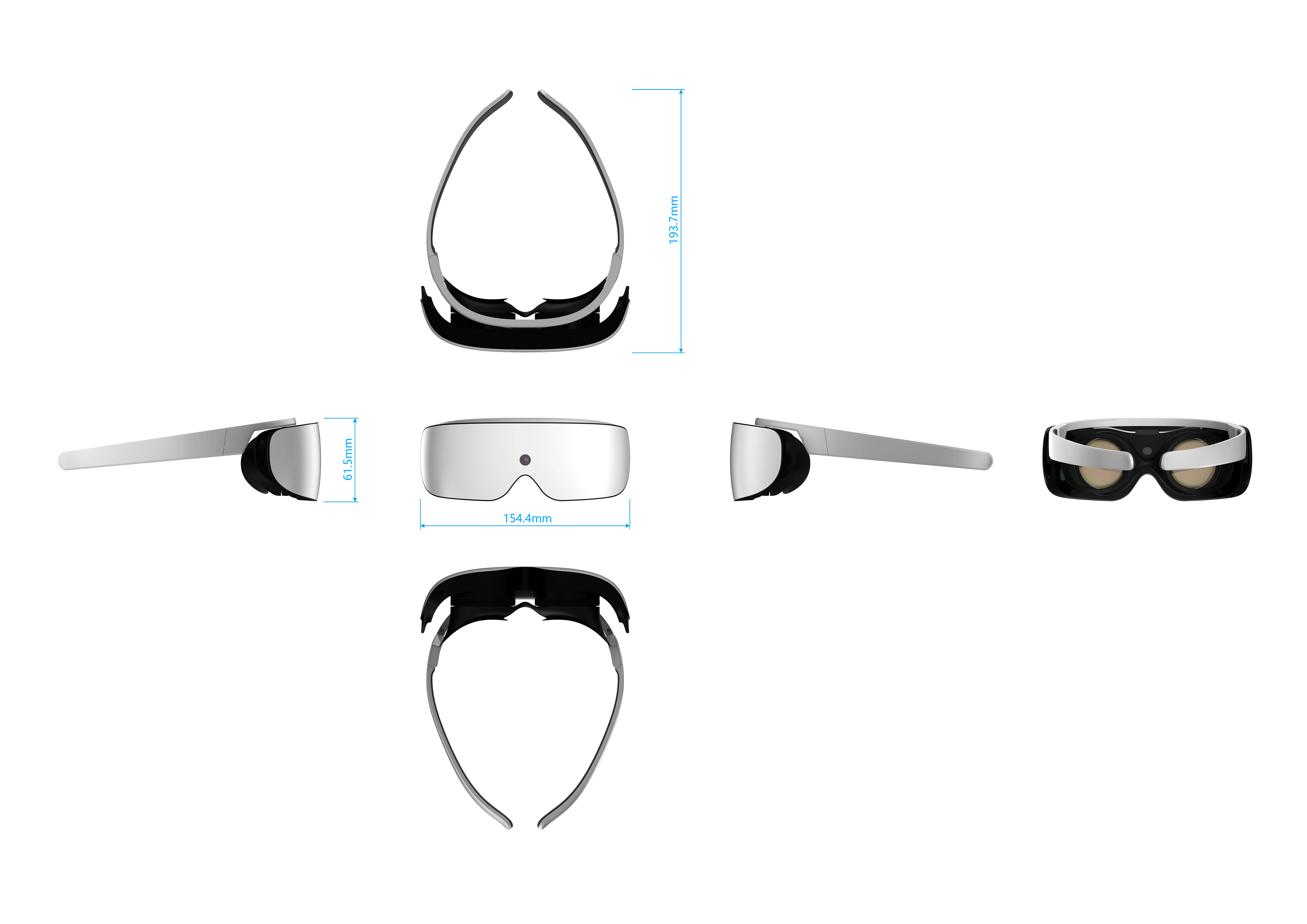 true 1600*1600 latest slim design pancake 3dof VR glasses virtual reality headset vr / ar glasses / devices & accessories