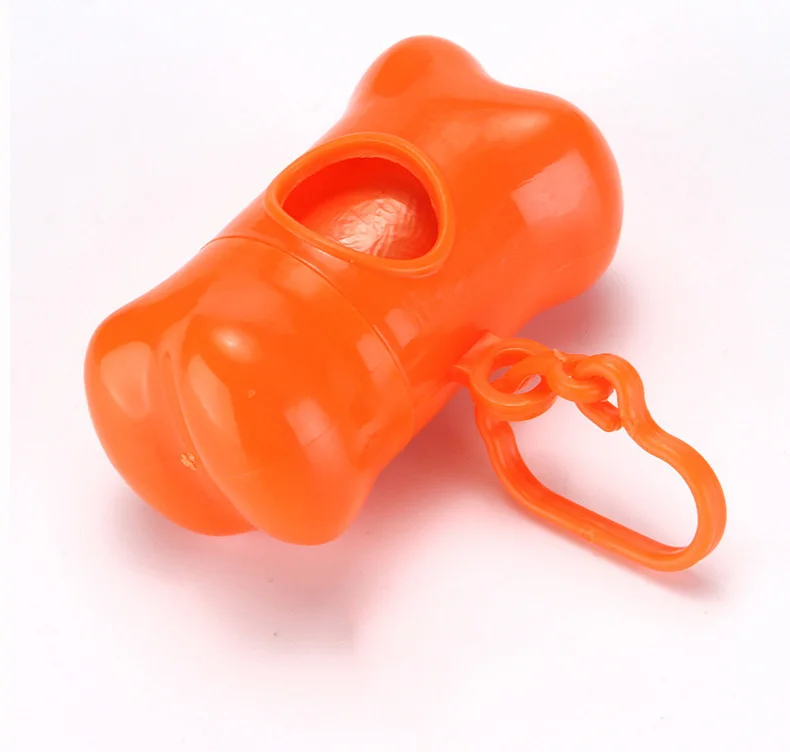 Cheap hot sale Pet Bone type litter box pet Dog poop waste trash bags with dispenser holder bag dispenser set