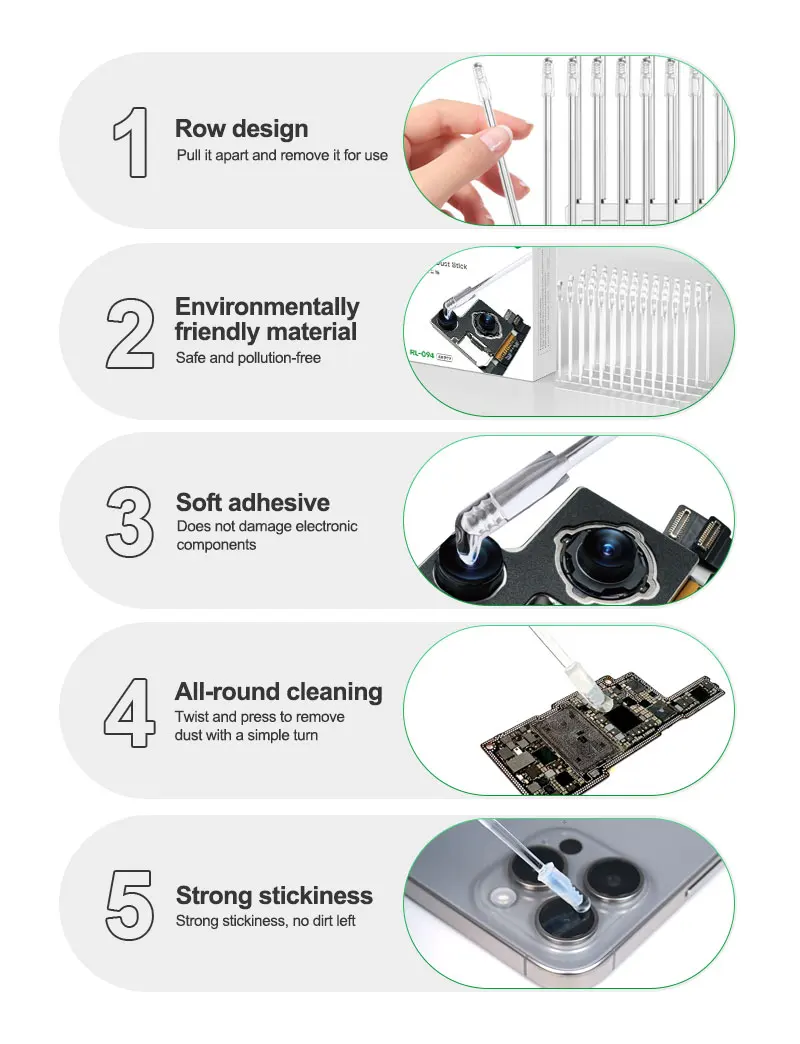 RELIFE RL-094 Phone Camera dust stick Silicon Stick For Removing Camera Lens Dirty  48pcs Per Lot