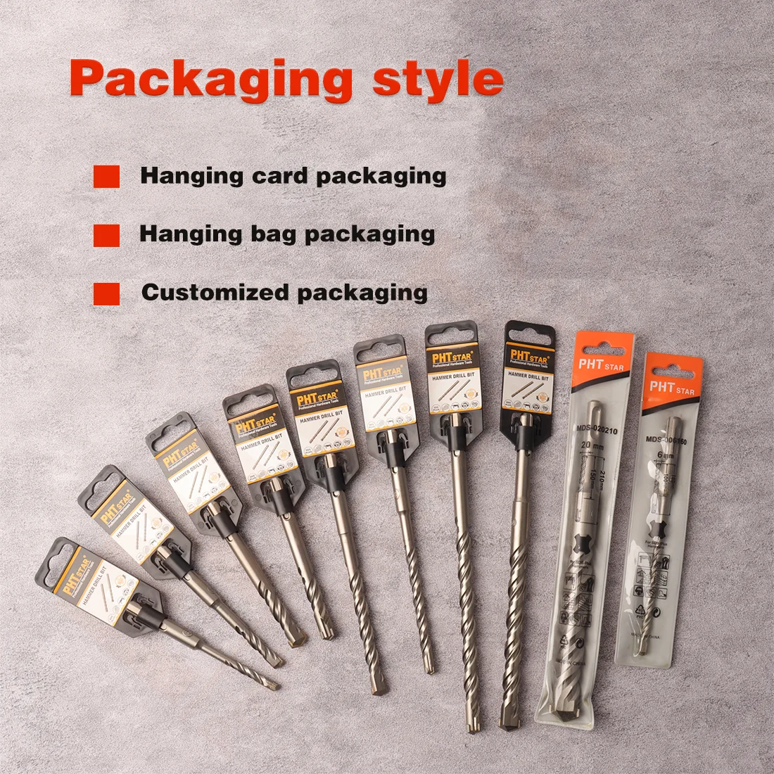 Tungsten Carbide Drill Bits Custom SDSplus/SDS max Electric Hammer Drill Bits Concrete Masonry Drill Bit