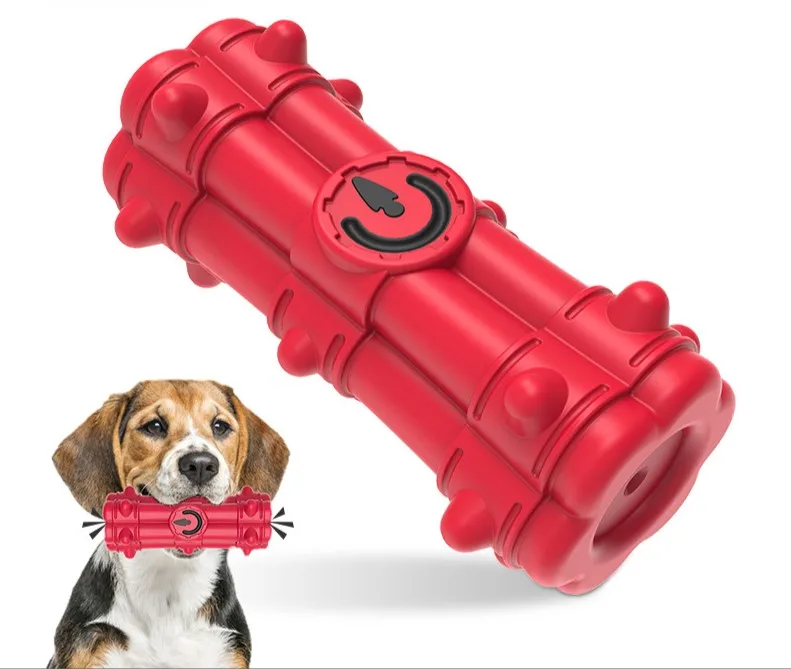 
Natural Rubber two-headed vocal sound toy bomb shape pet toy Dog chew vocal sound toys 
