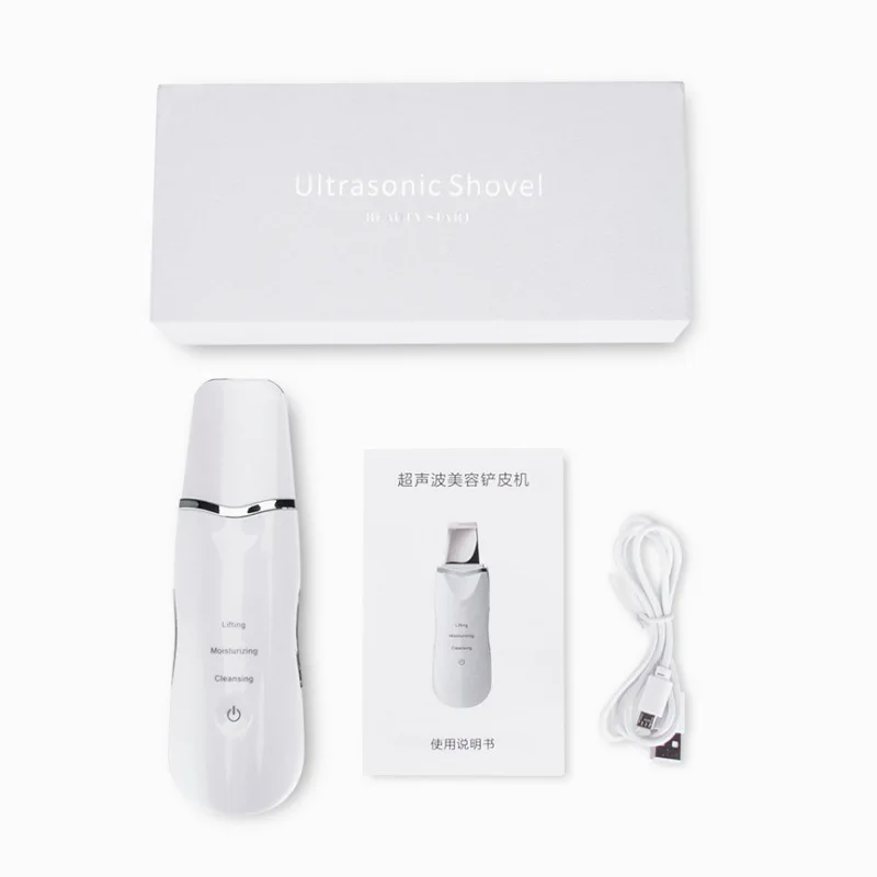 Portable Home Use Beauty Ion Facial Peeling Deep cleaning  Ultrasonic Skin Scrubber
