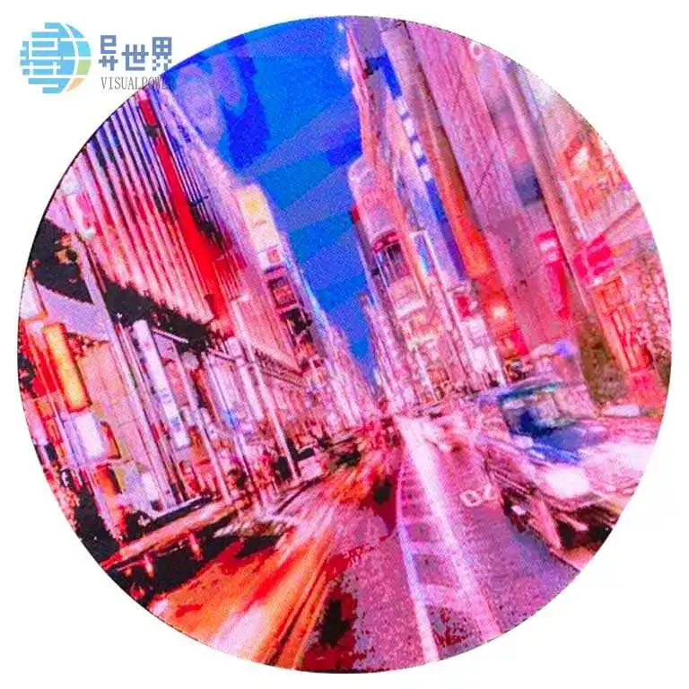 
P2.5mm pixel pitch Diameter 1.33m round shape creative led display screen 