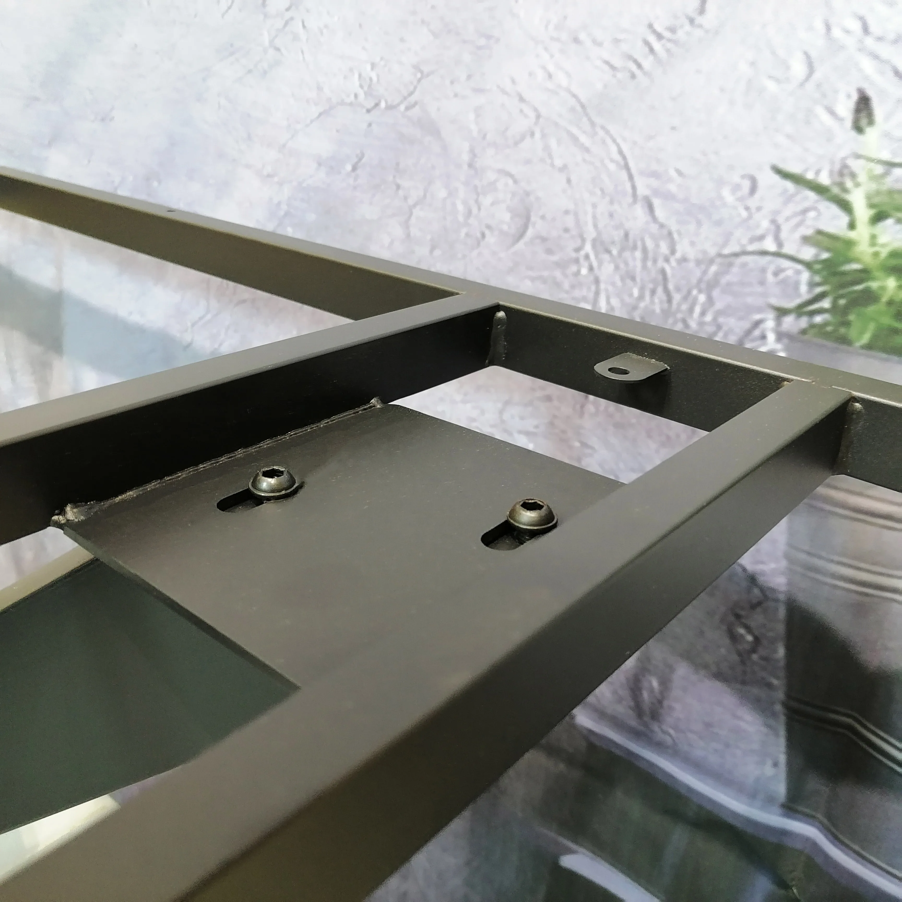 Best popular non-slip dining table base iron table base legs metal  square base for table