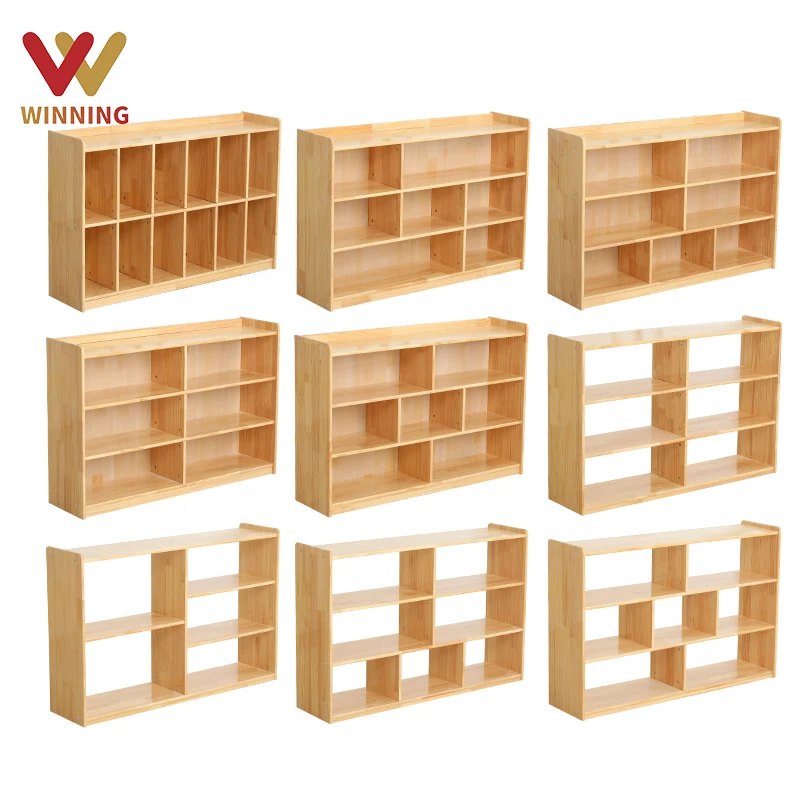 Children Furniture for Daycare Toy Shelf Storage Rack Daycare Furniture Kids Baby Bookshelf Cabinet Storage Plastic Carton Box