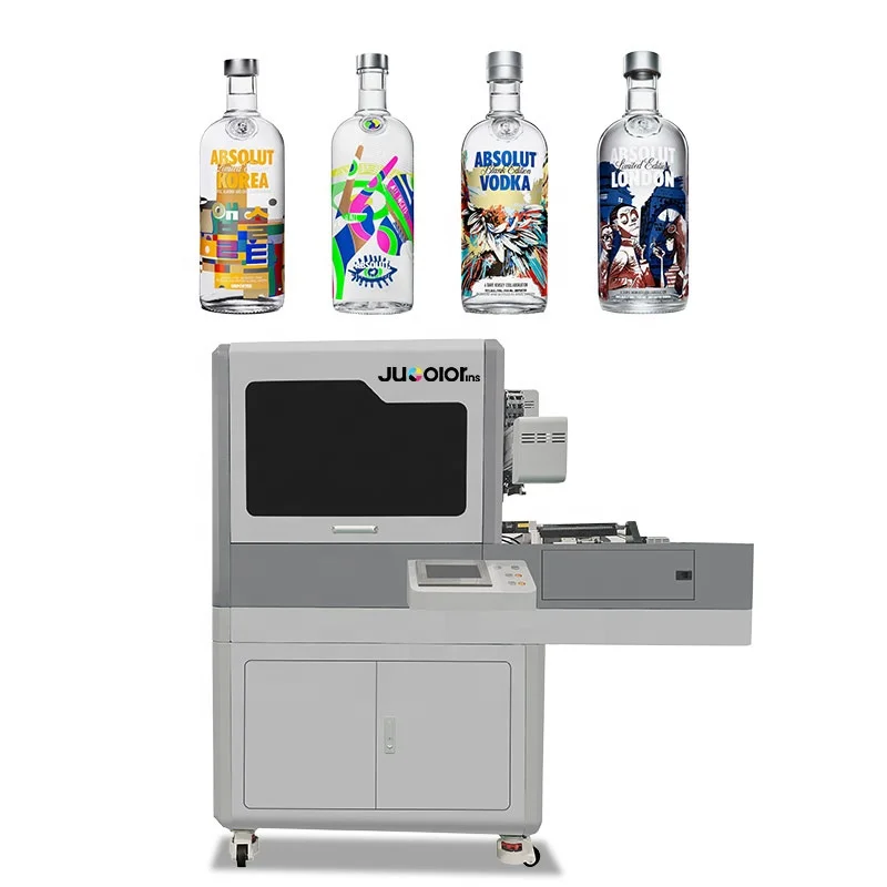 Jucolor Fast Speed Wine Bottle UV Printer with Auto Feeding System Double Robot Hand
