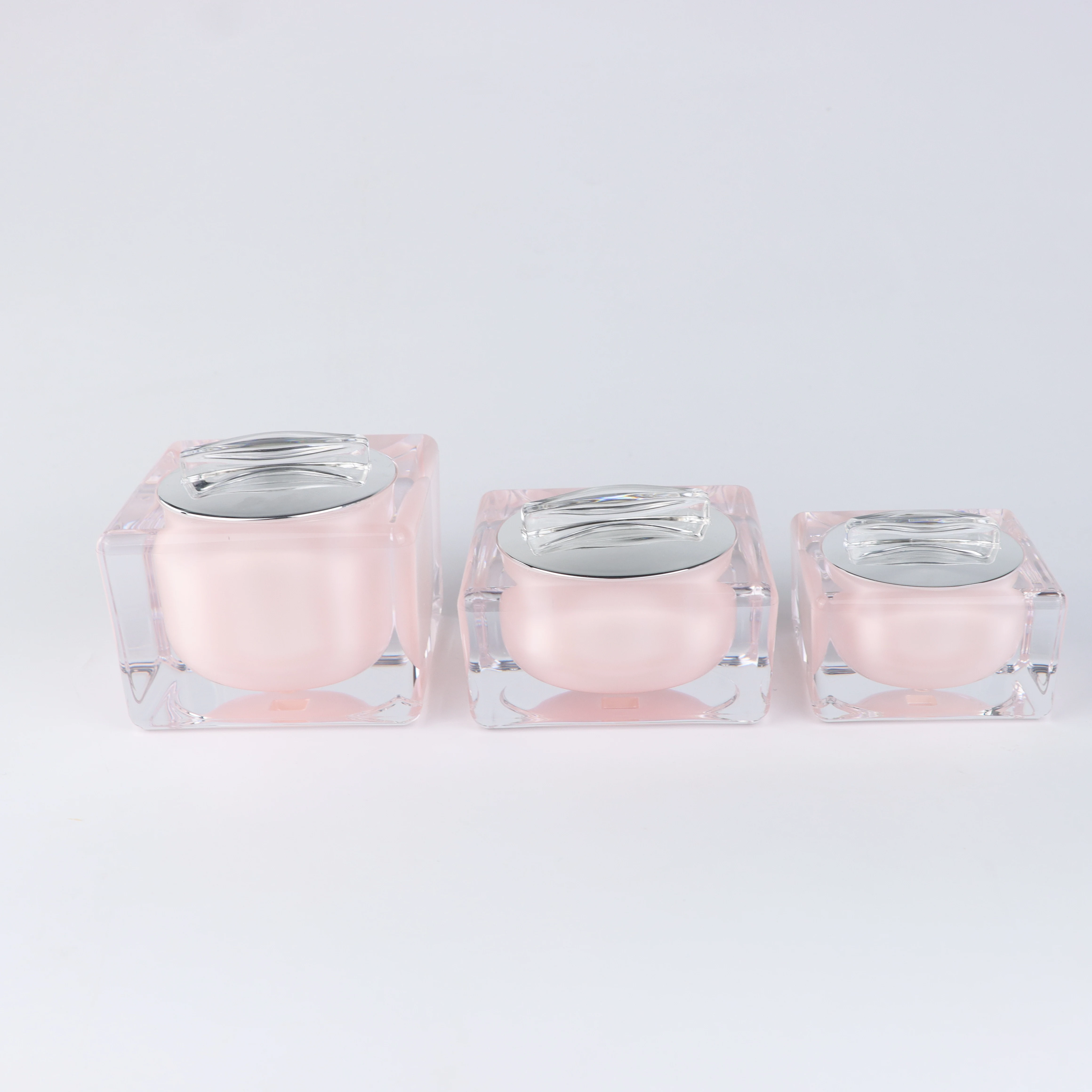 Square face cream bottle 15g 30g 50g acrylic cosmetic packaging cream jar