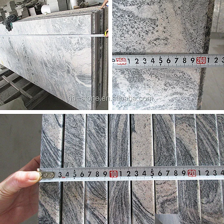 Porcelain Polished Glazed Marble Look Slab Tile Pink and Grey Granite Stone for Kitchen Island