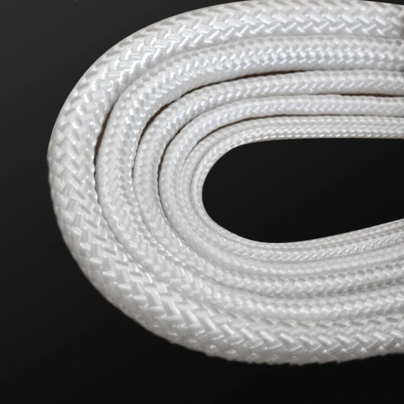 Waterproof sunscreen wear-resisting white black outdoor braided strand anchor climbing 2mm 3mm 4mm 5mm 6mm 8mm 10mm nylon rope