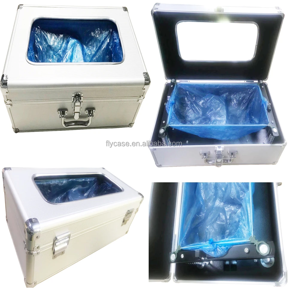 2022 Automatic Shoe Cover Dispenser With Aluminum Suitcase And Metal Core Machine Inside