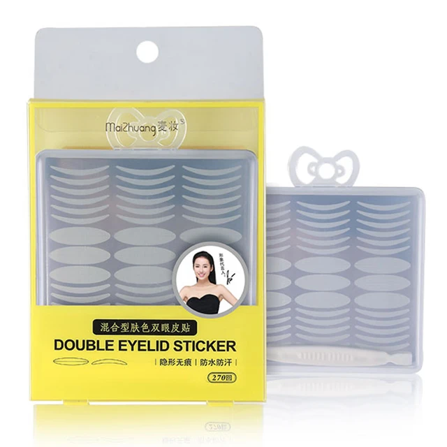 Wholesale Naturally Waterproof Double Eyelid Sticker Patch Transparent Double Eyelid Tape With Y fork Cosmetic Tool Z551