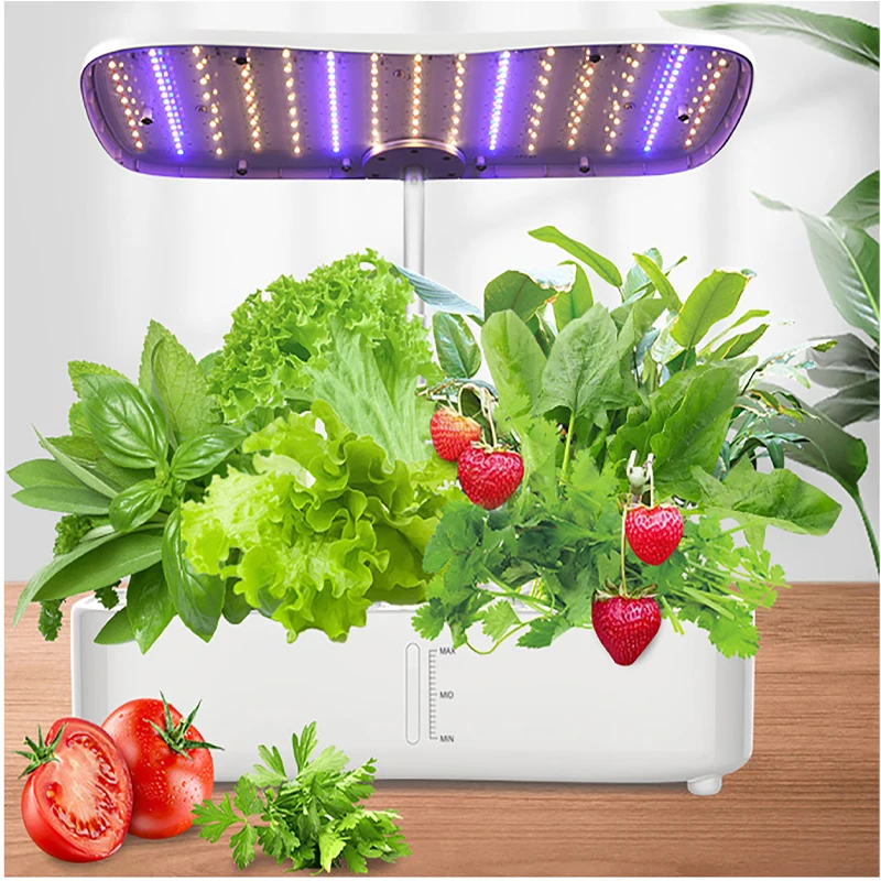 3.8L Water Tank Water Pump Smart Control 12 Slots Practical Mini Family Planting Grow Lights