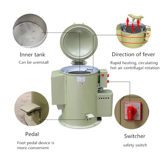 
Portable stainless steel centrifugal dryer hot air Dehydration dryer machine centrifugal dewatering dryer factory direct supply 