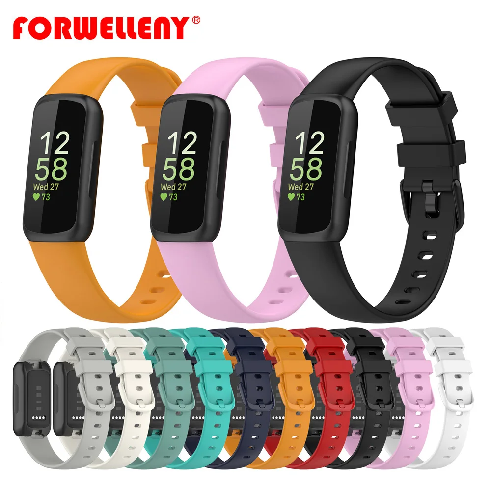 Заводской резиновый спортивный силиконовый fitbit Inspire 3 сменный ремешок для часов на запястье браслета