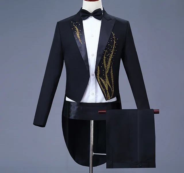 Tuxedo black and white magician bel canto conductor tuxedo suit