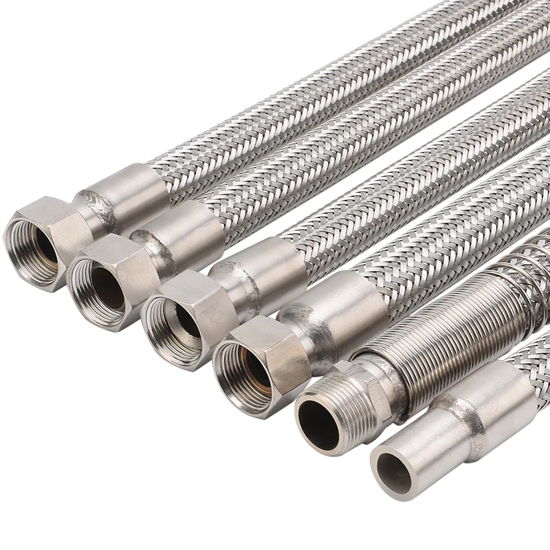 Customized various sizes stainless steel metal hose threaded hose metal hose internal thread bellows nut