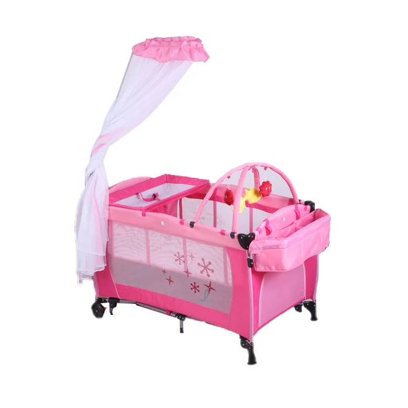 
New Good Quality Bed Bassinet Big Children Travel Cot Baby Cradle With Mosquito Net 