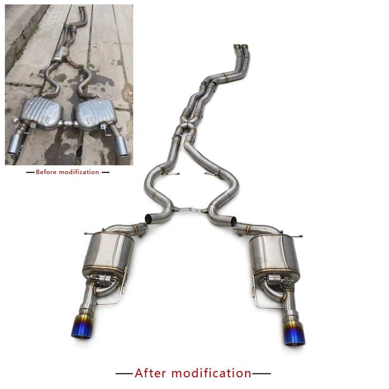 Factory Improve Performance T304 Catback Exhaust For BMW 335/335i E90/E92/E93 N54 Exhaust Pipes Muffler  Escape Exhaust System