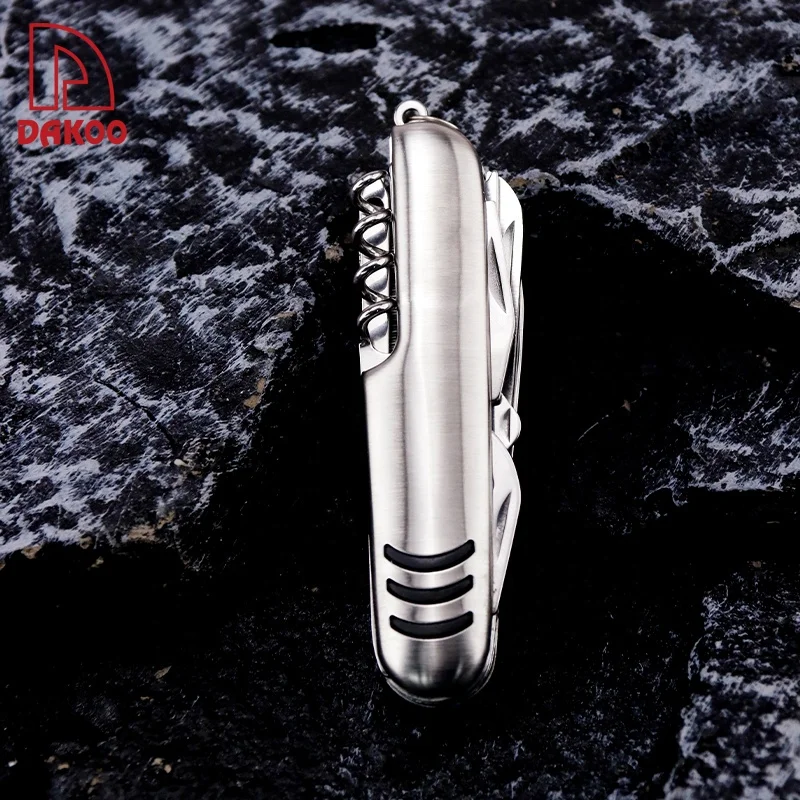 12 kinds Multi-function High Quality Stainless Steel Camping Knife Folding Pocket Knife Outdoor Tools