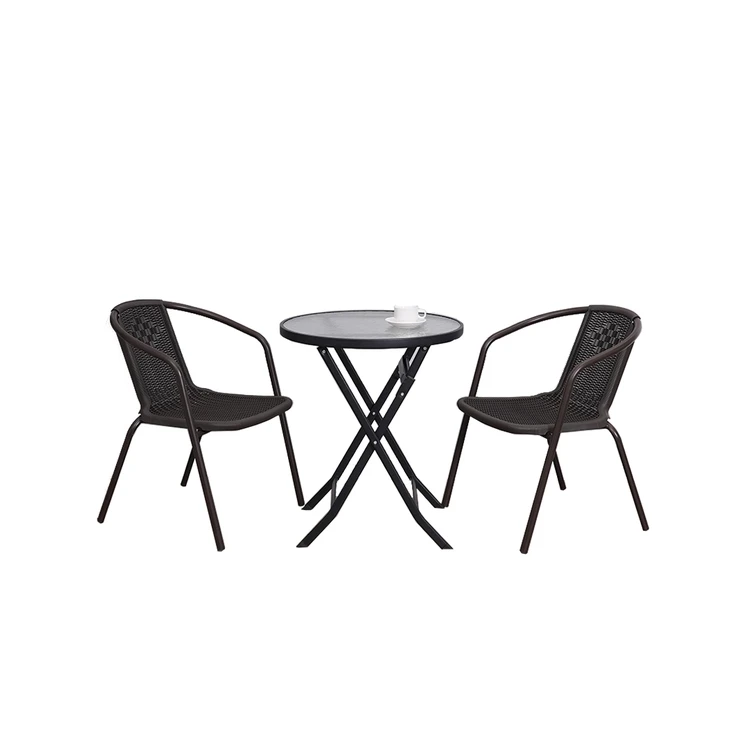 Hot Glass Plastics Outdoor Leisure Office Negotiation Reception Round Shape Table office furniture set