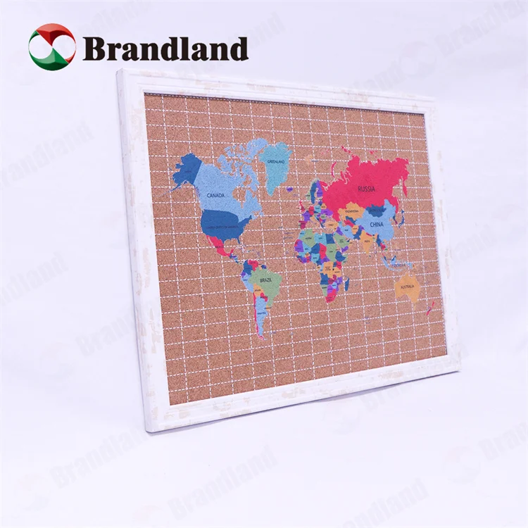 Wholesale Price Cheap Color Map Cork Board Notice Memo Notice Information Bar