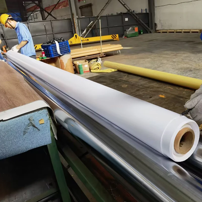 10 oz White PVC Tarpaulin Roll 340gsm PVC Flex Banner Material For Printing