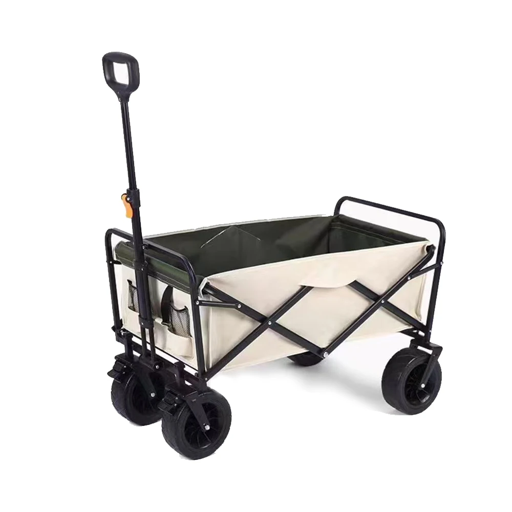 Wildrex portable easy folding wagon for beach outdoor hiking traveling camping park folding cart folding wagon