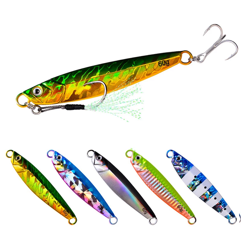 Fishing Lure Saltwater Metal Slow Pitch Jigs Lure 24g 30g 40g 60g Casting Bait Isca Artificial Sinking Vertical Jigging Lures