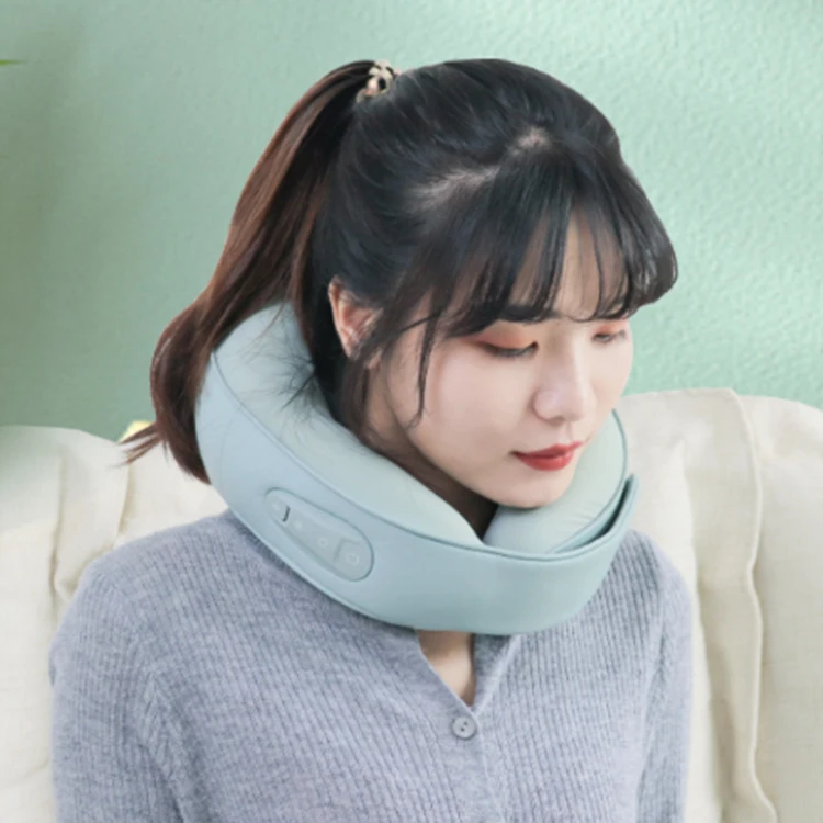 Electric Neck Massager 6D Massage Head 4 Kneading Rollers And 2 Kneading Nodes Adjustable Mode And Speed To Fit Neck Well