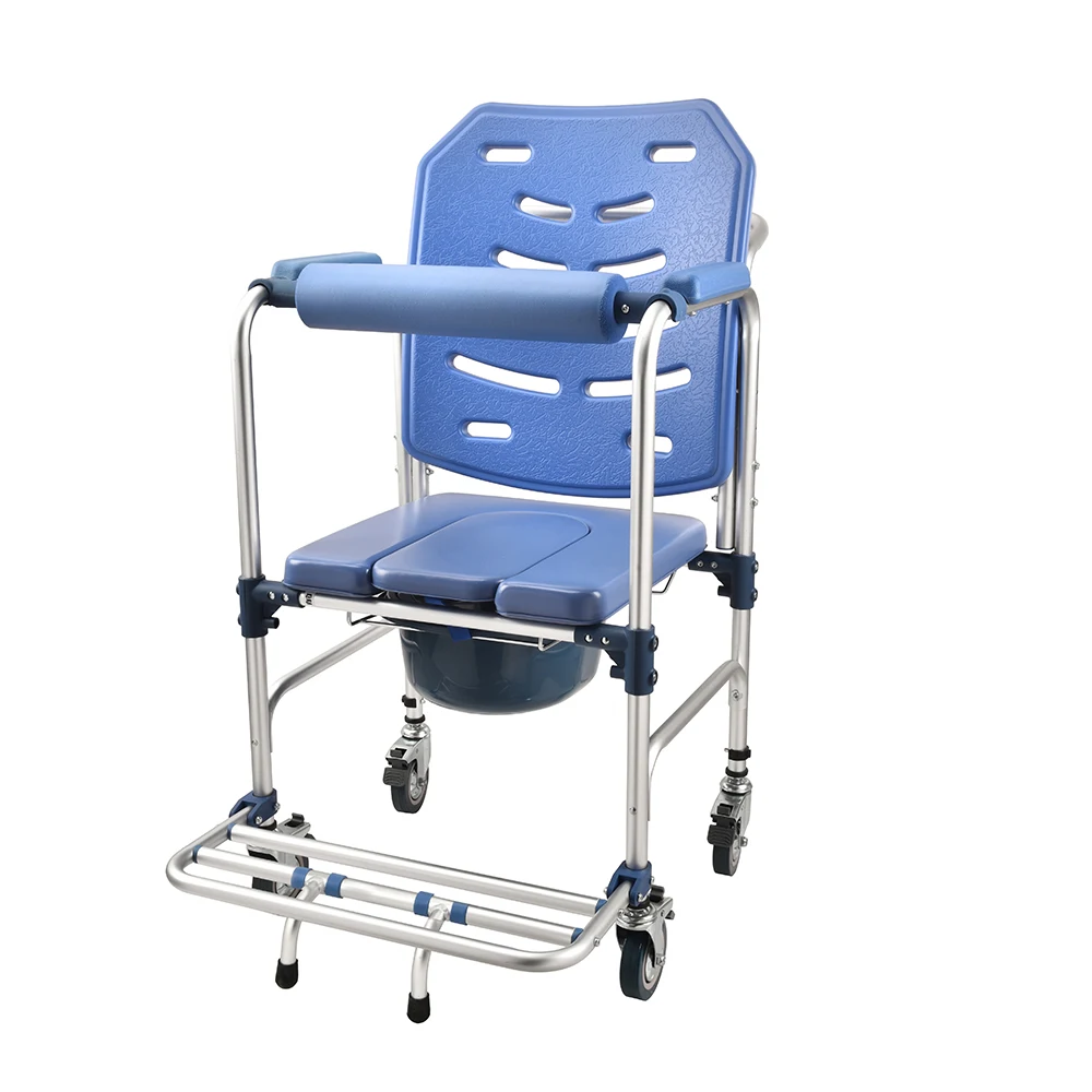 Hot sale Best new aluminium alloy Commode chair With Removable Arms