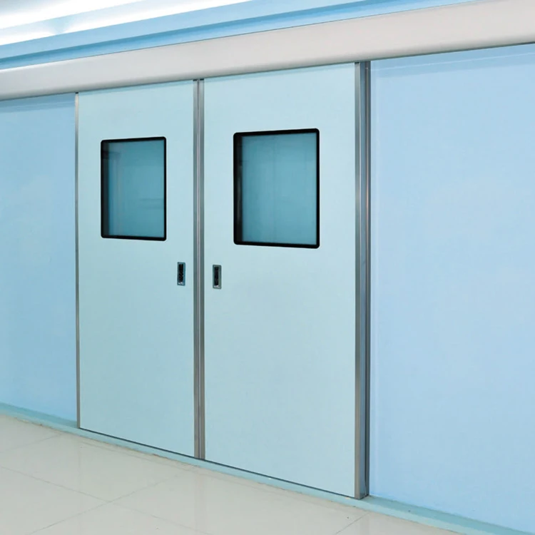 Support customized automatic sliding doors clean room door operation room door with metal sensor lock windows and blinds