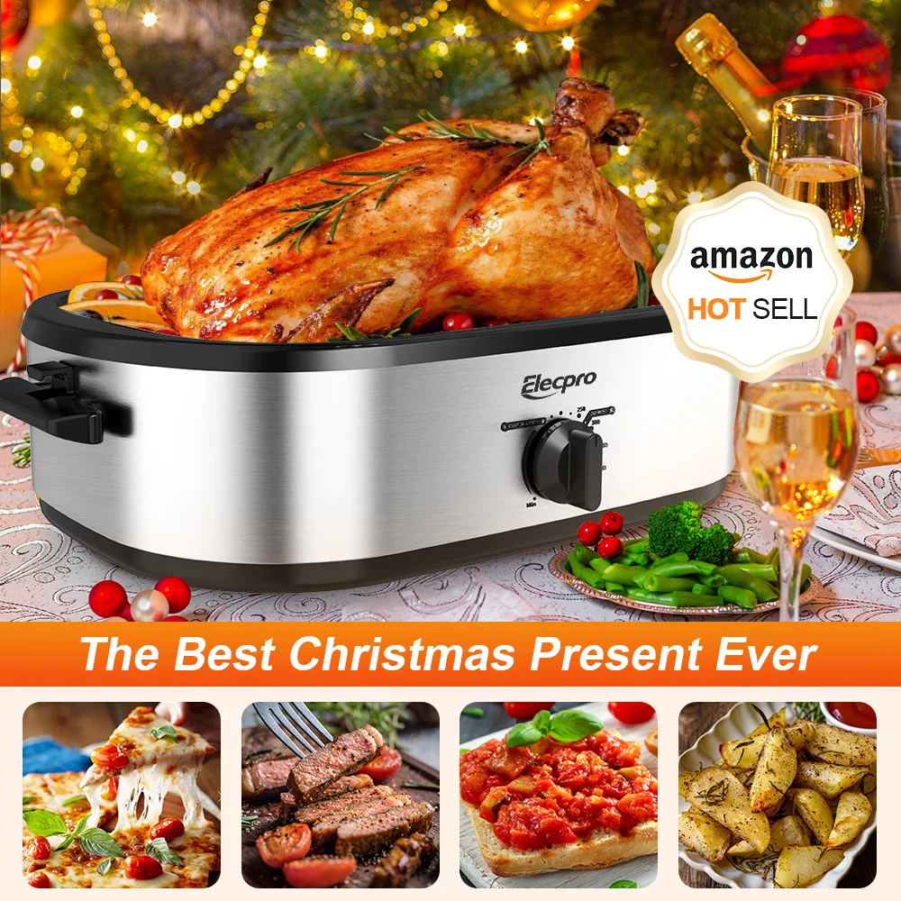 18QT Factory Wholesale Portable Mechanical Temperature Control Electric Turkey Roaster Oven
