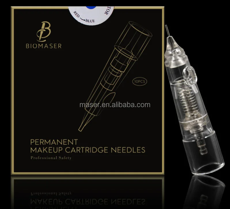 BIOMASER 10pcs Tattoo Needles 52RS 88RS  Disposable Sterilized Permanent Makeup Cartridge Mushroom Needles  For Eyebrow Lip
