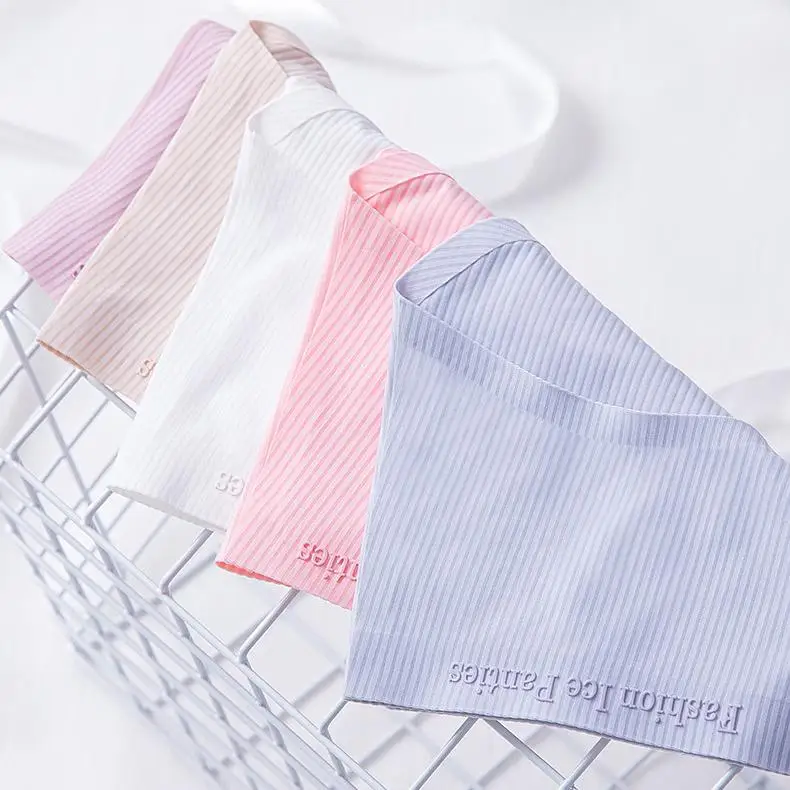 High Quality Mid Waist Briefs Panty Solid Color Traceless Seamless Briefs Ladies Cotton Seamless Underwear For Girls
