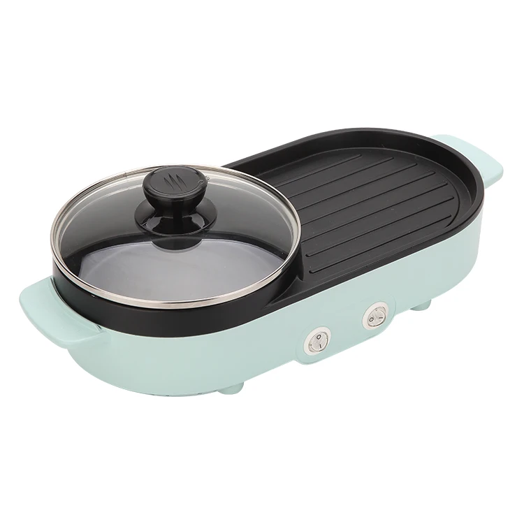 Китайский завод, портативный многофункциональный бездымный горячий горшок, электрический гриль, горячий горшок и барбекю