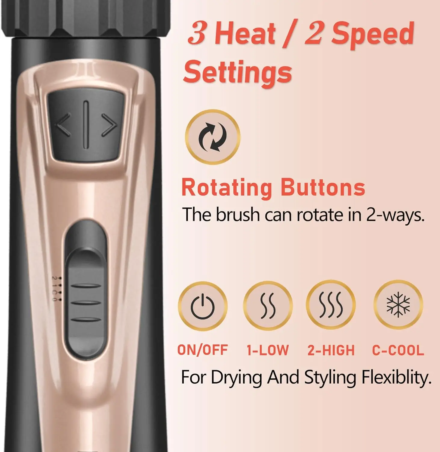 Hair Brush Private Label Flat Iron Hot Air Electric Comb 1 Step Hair Dryer Fast Hair Straightener Brush Hot Air Brush