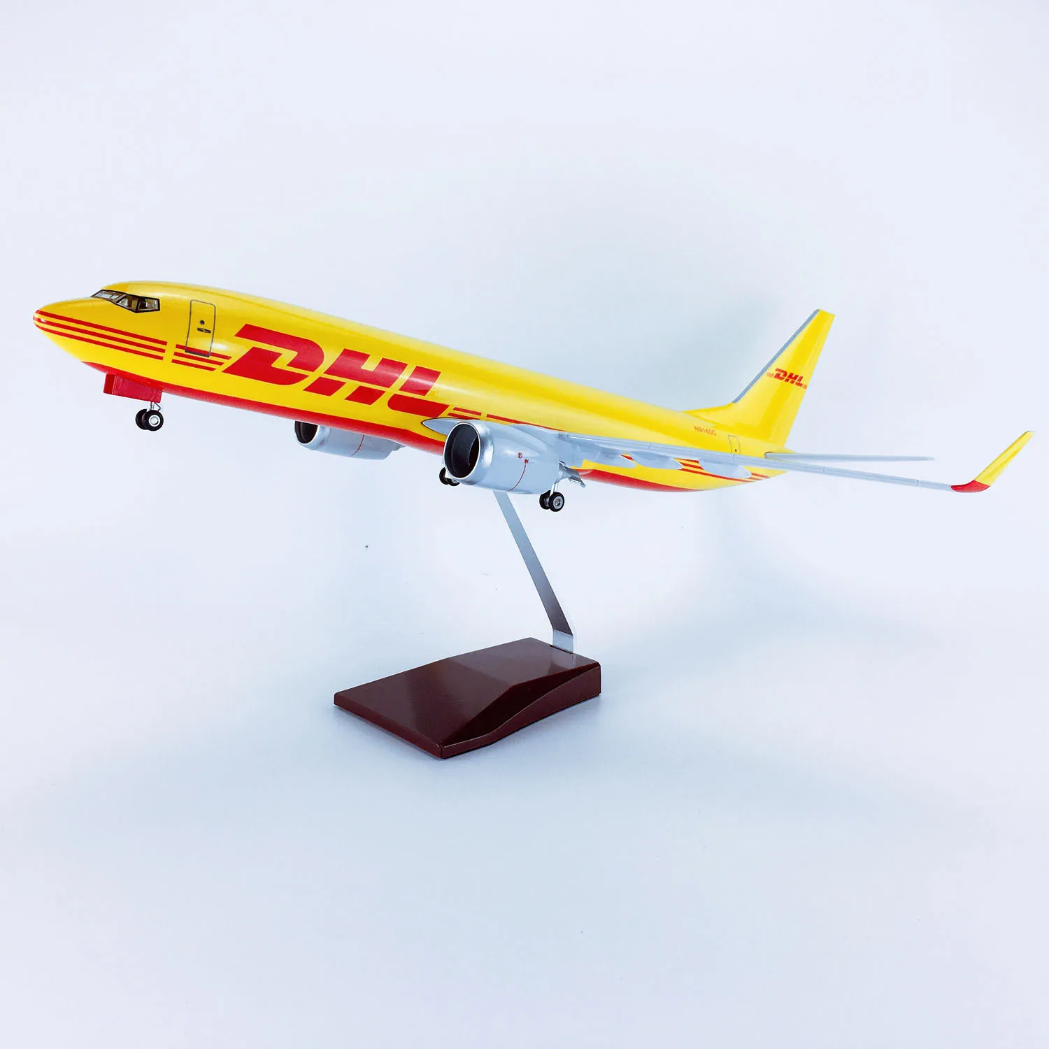 1/80 Scale 47cm DHL Airlines Boeing 737-800 Plane Diecast Resin Airplane Model with landing gear