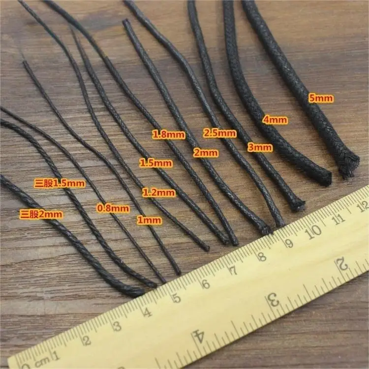 Wholesale Braided Cord Colourful Waxing Rope Round Waxed Rope