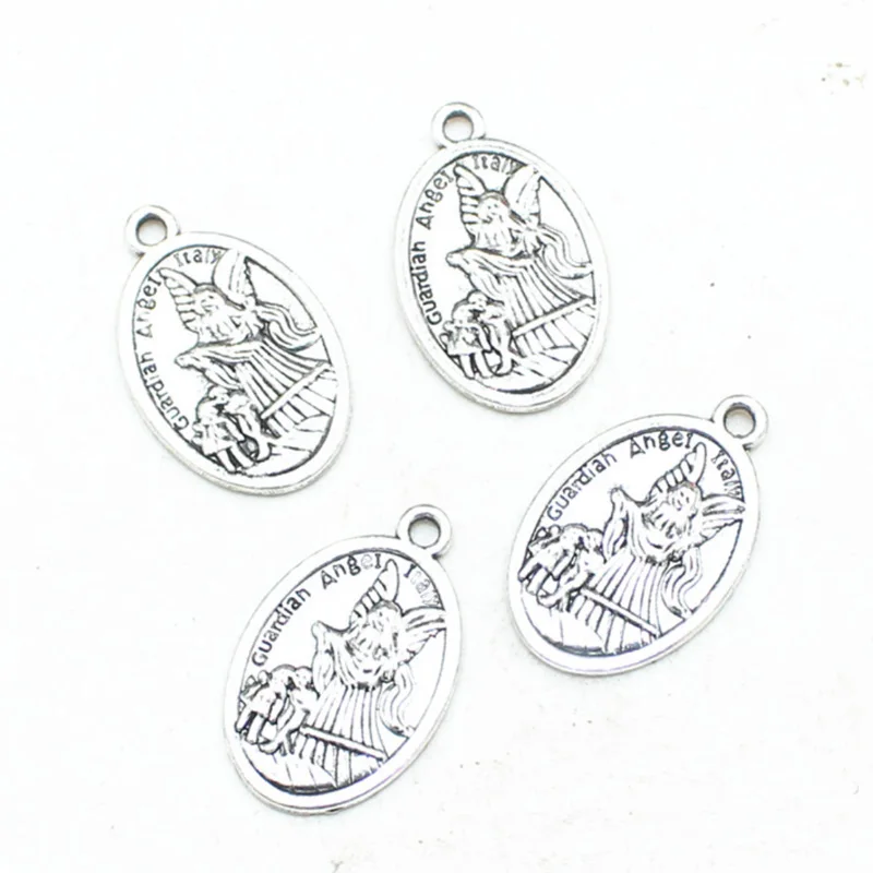 25x16mm  Guardiah Angel Italy & St.Michael  Pendant Medal for Jewelry Necklace Making