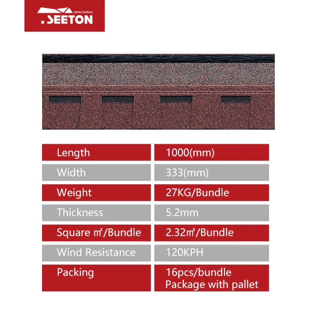 Lightweight Red aspahlt shingle can supply free sample