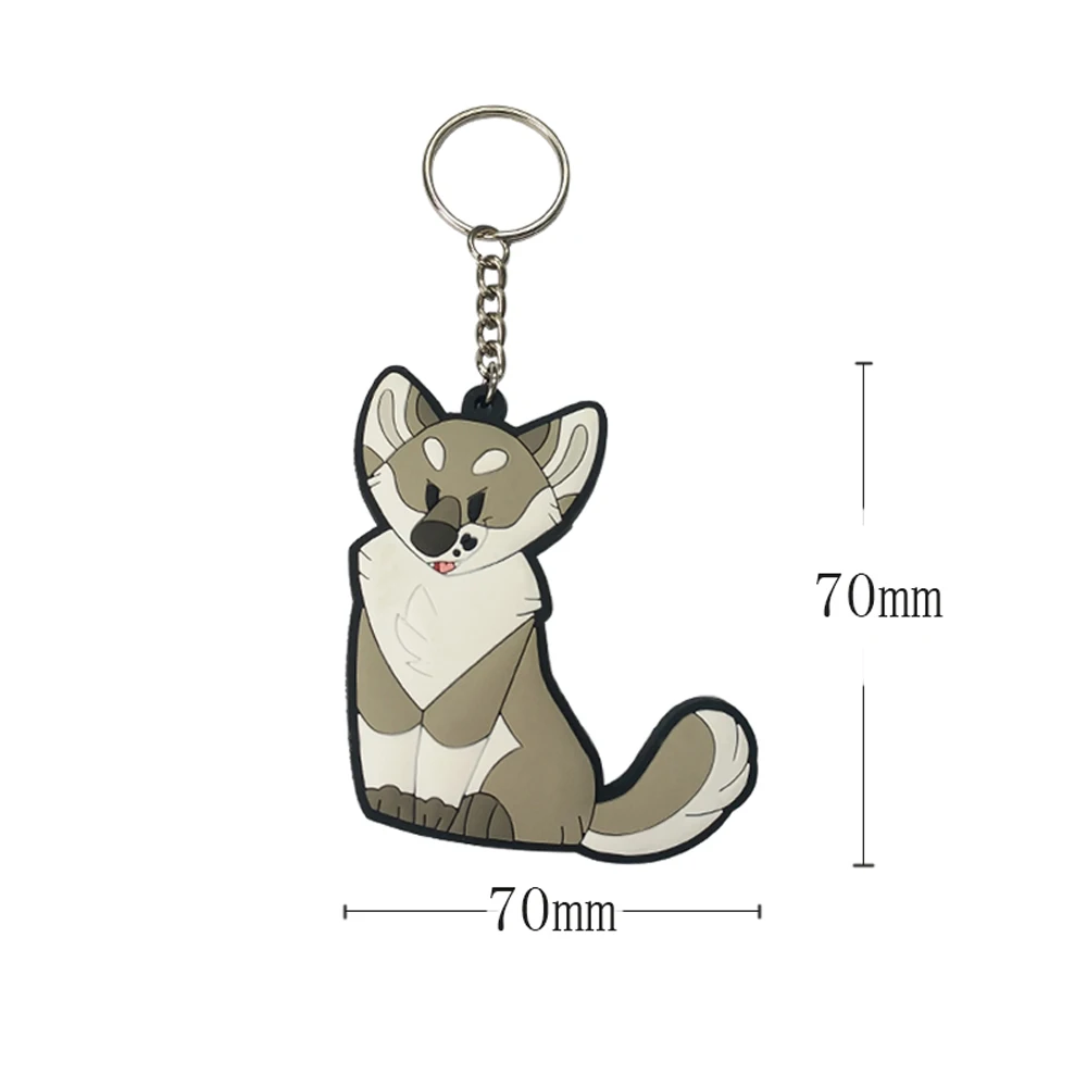 New Design Ready To Ship Wholesale Custom Cheap Cute Dog Pvc Keychain